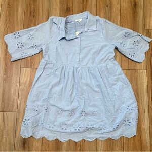 NWT Blue Eyelet Dress